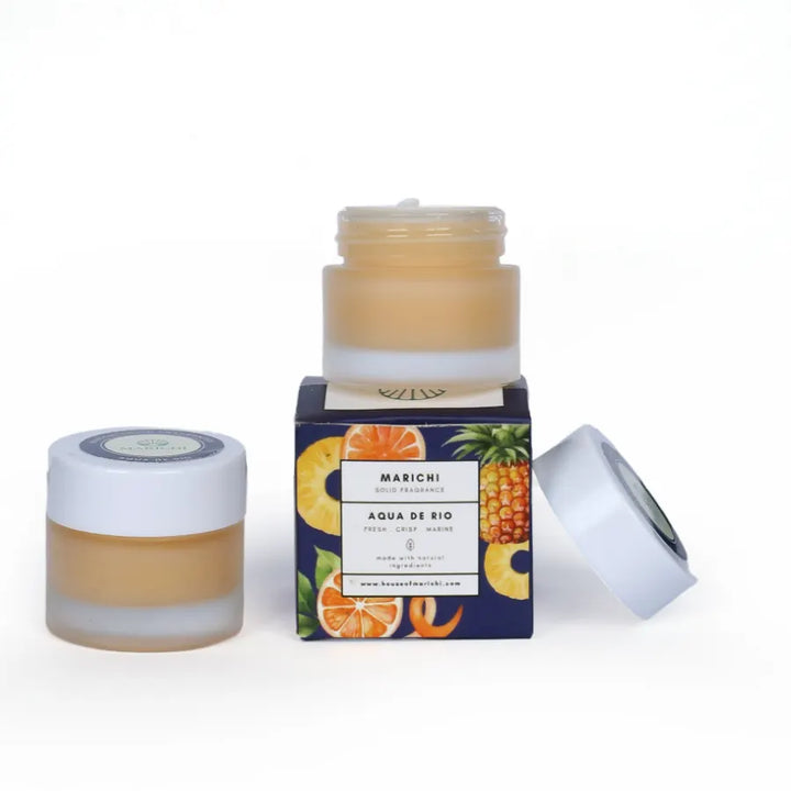 Aqua de Rio jar with its box